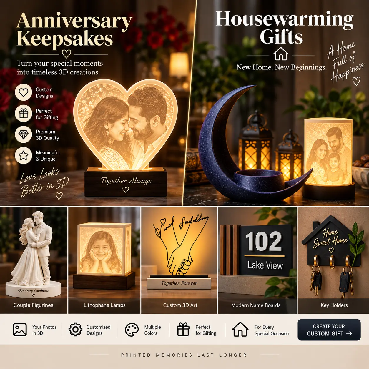 Anniversary and housewarming keepsakes